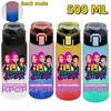 KPop Demon Hunters Sports Water Bottle Portable Leak Proof Plastic Cup Level Line Outdoor Fitness 500ML with for Kid Friendly Entertaining Fun Play