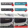 Logo Emblema Nero Per GWM HAVAL H6 H7 Jolion Dargo H5 (2023-2025) Griglia Anteriore Emblema Adesivo Lettere Baule Styling Auto Cromato