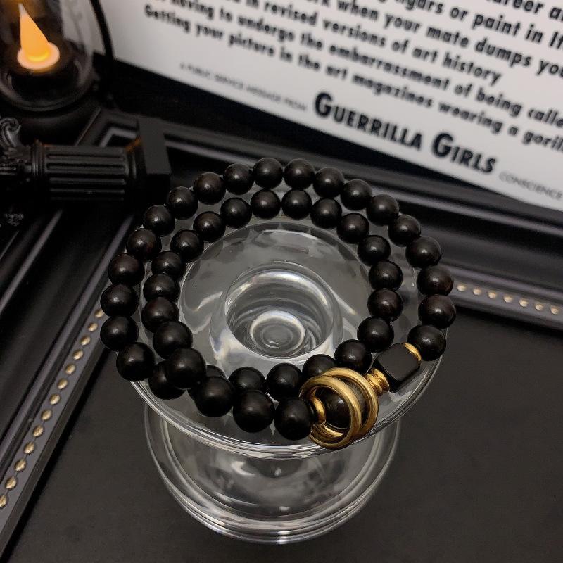 JYL TS Bracelet  Colorful Titanium Steel Style Brings Vitality & Fashion Sandalwood Double Circle Running cal поли зеленый