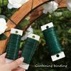 22 Gauge Floral Paddle Wire Flexible Ribbon Making Florist Green Wire Floral Arrangements Plant Binding Fixing Wire