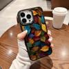 Colorful Leaves Phone Case For IPhone 15 14 13 12 11 Pro Max XR XS X 7 8 Plus Soft Square Silcone Cover For Iphone 16 15 14 13