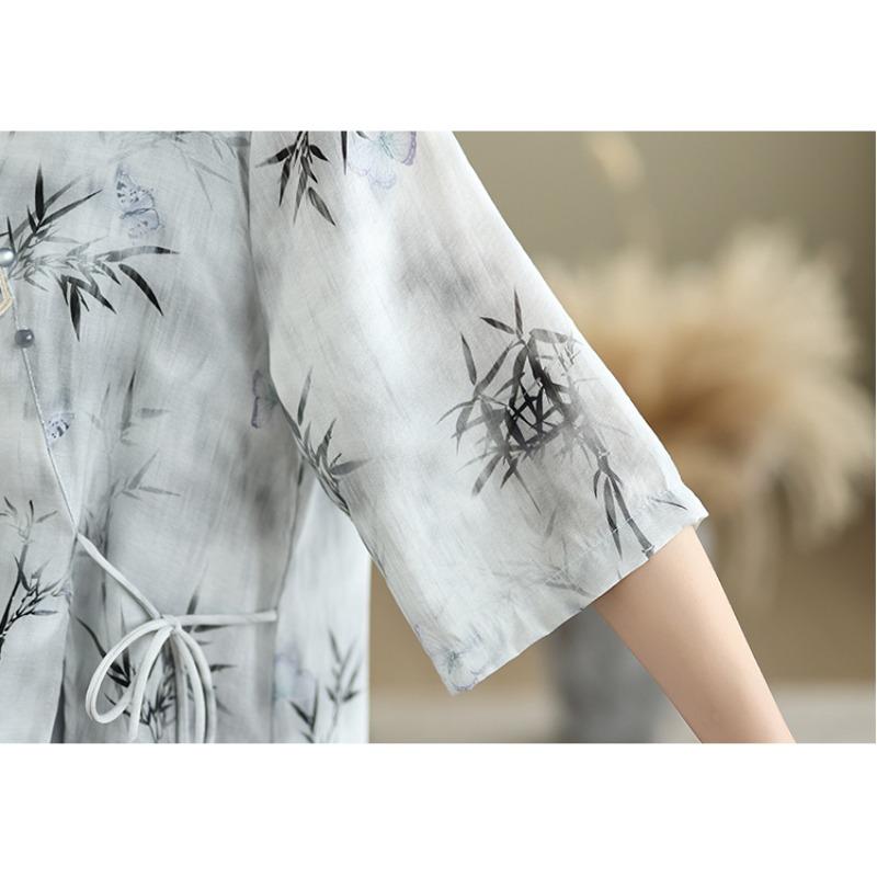 DIMANAF 2025 Summer Women Plus Size Dress Loose Floral Dress Chiffon Elegant Basic Vintage Casual Maxi Dress