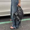 Large Capacity Shoulder Crossbody Tote Bag Hundred Niche Rivet Motorcycle Bag ABG Spice Girl Bag