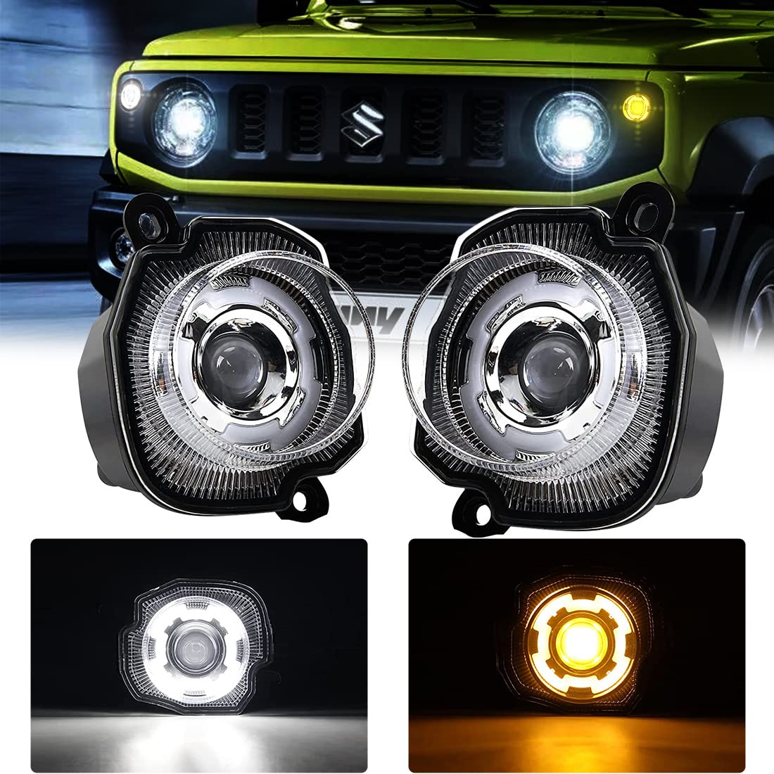 

SKTYANTS JB64W JB74W LED Turn Signal, 2 Color Switching, Turn Signal Position, Bright, Easy белый