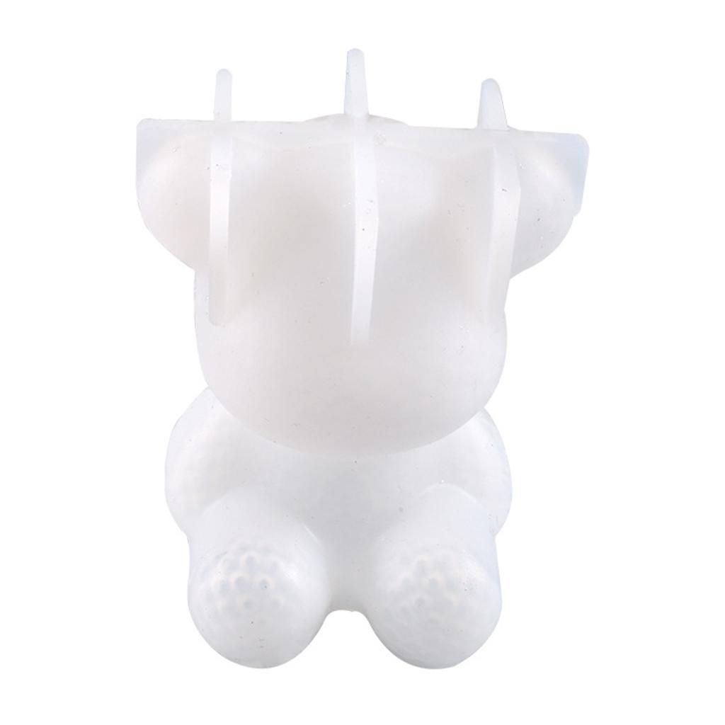 Handicrafts Soap Candle Resin Mold Diamond Bear Mold Aroma Plaster Silicone Mold 1