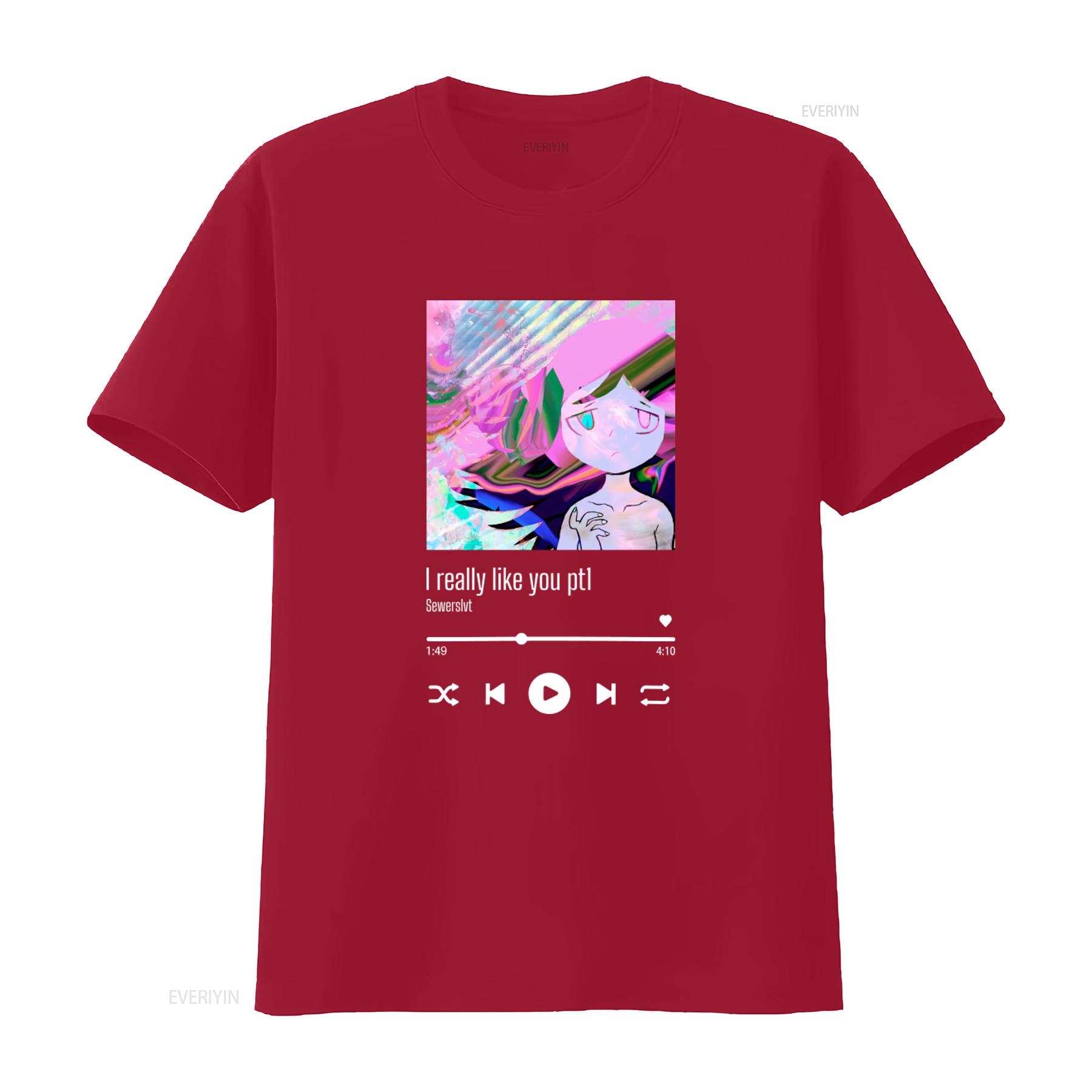 Sewerslvt I Really Like You Music Album T Shirt with Player Design Perfect for Dnb Fans vintage Washed fashion Soft Unisex S