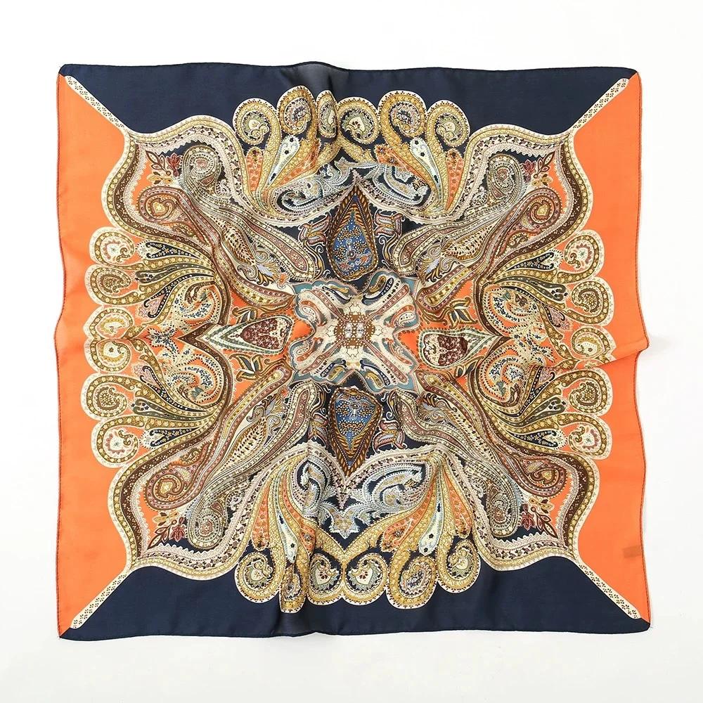 70cm Hair Print Silk Feeling Scarf For Women Fashion NeckTie Hand Bag Foulard Wrist Kerchief Shawl Wraps Hajib Lady
