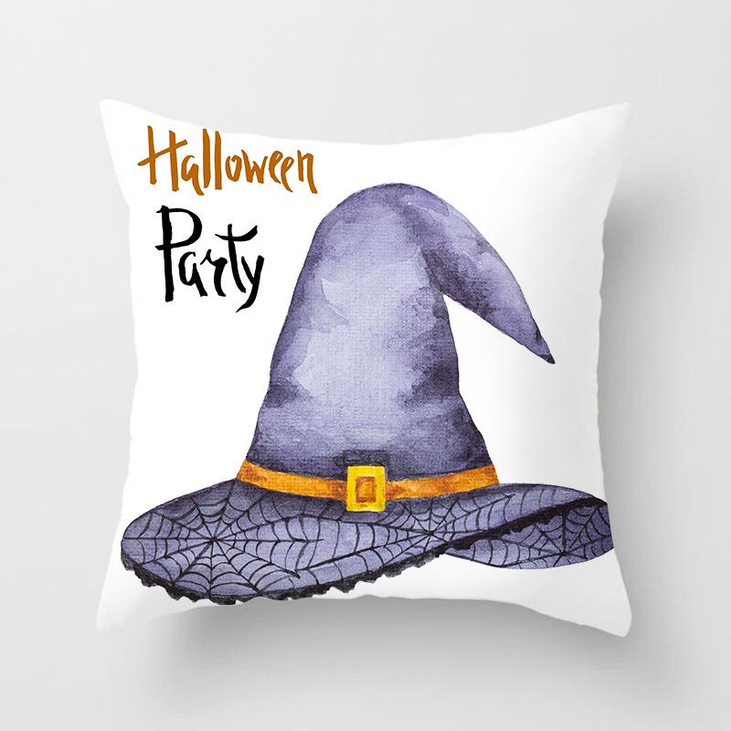 New Halloween Series Peach Leather Velvet Pillowcase Festive Decoration Home Sofa Pillow Cushion Cover