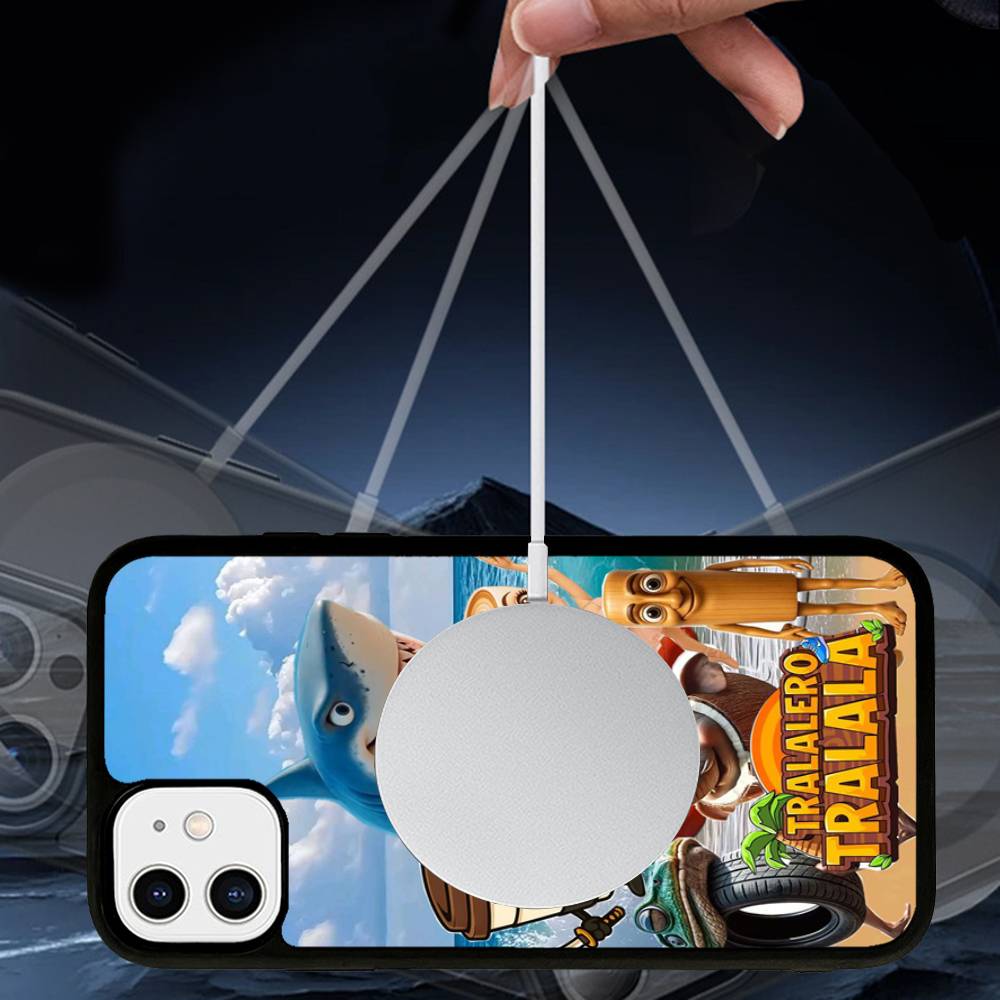 Italian Brainrot Tung Tung For Magnetic Wireless Phone Case For IPhone 17 16 15 14 Plus 13 12 11 Pro Max