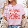Sleigh Girl Sleigh, Pink Girly Christmas Sleigh Girl Sleigh Tshirt, Comfort Colors, Pink Christmas