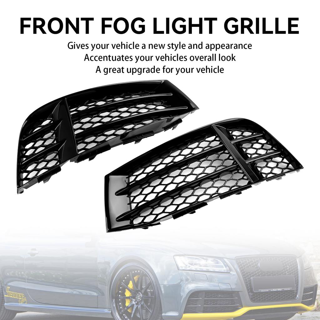 Front Bumper Lower Fog Light Cover Grill Grille 8T0807681F 8T0807682F Fit RS5 2010-2016