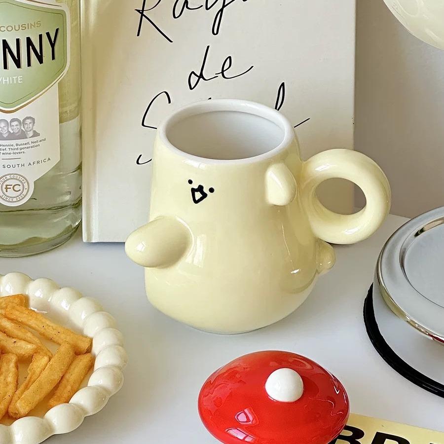 Cartoon Hug Cup Cute Cup Large Capacity Couple Ceramic Cup Gift Box Water Cup High Value Mug Gift