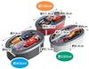 Skater Bento Boxes, Sealable Storage Containers, Set of 3, Antibacterial, Disney Cars 23, Made In Japan, 860ml (SRS3SAG-A)