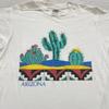 Vintage 90s ARIZONA DESERT CACTUS ART T-Shirt MEDIUM Native American Soft