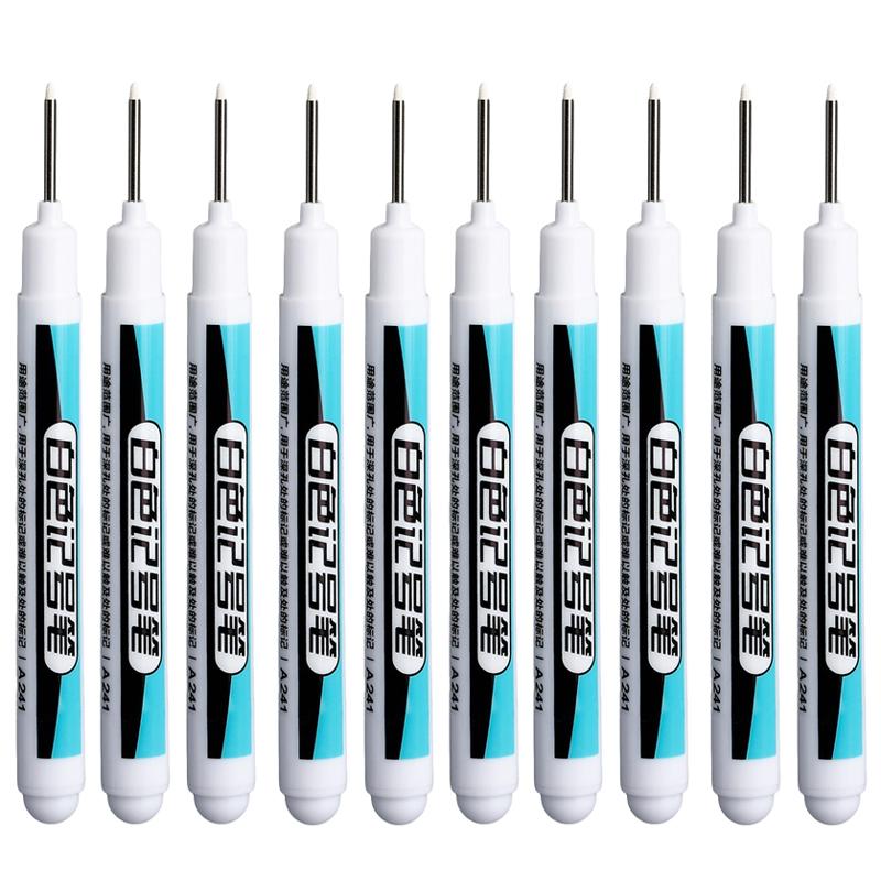 1-20Pcs White Permanent Marker Pens 0.7/1.0/2.5MM Markers Paint Pen For Plastic Leather Glass Stone Metal Art Painting Supplies