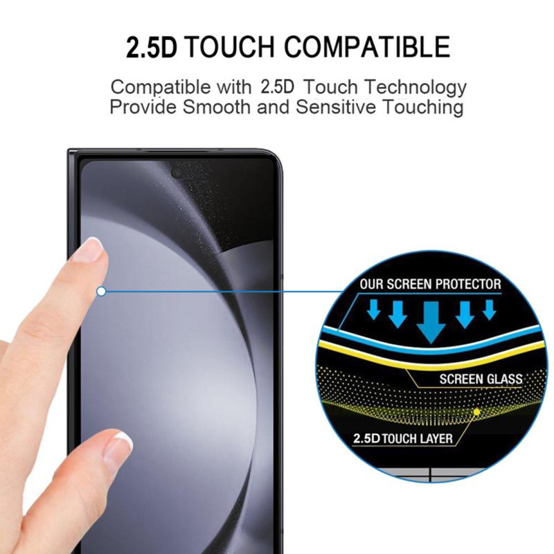 For Samsung Galaxy Z Fold6 5G Front Tempered Glass Screen Protector Full Cover Full Glue Silk Printing Clear Film