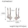 Qiong Yao 18K Gold Plated Zircon Star Pendant Stainless Steel Earrings