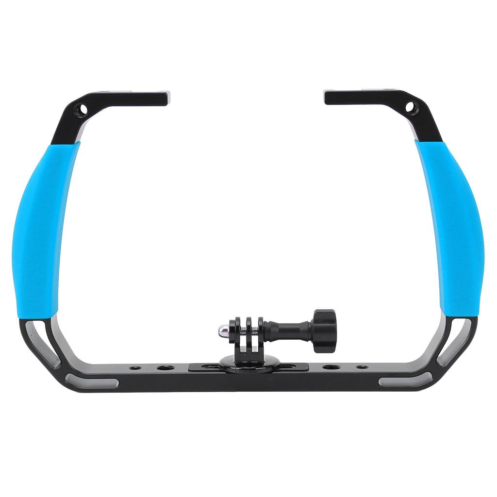 Underwater Diving Rig Tray Mount Silione Anti Slip Grip Stabilizer with 2 Cold Shoe 1Celsius4in 3Celsius8in Screw Hole Action Camera Accessory for Ins