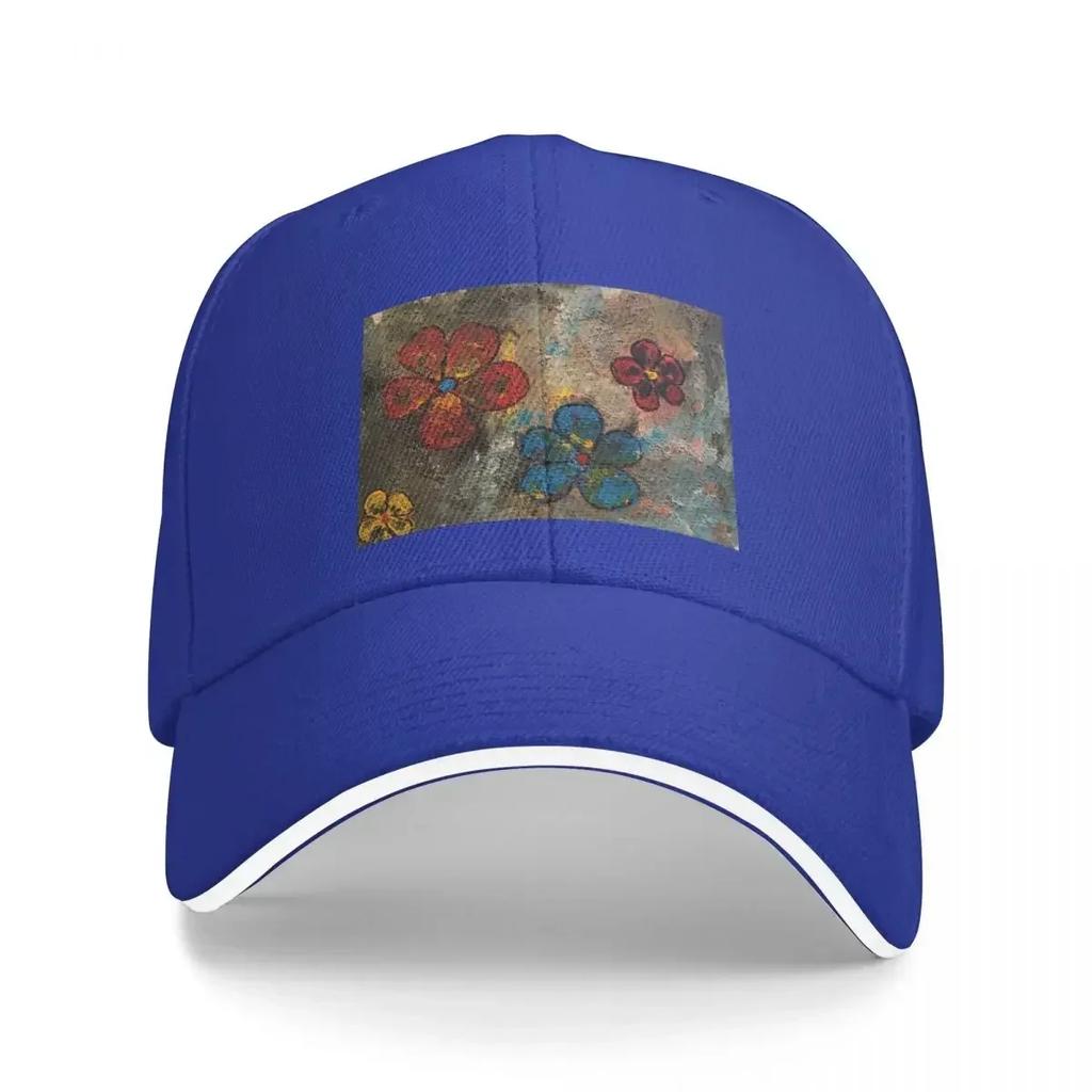four flowers Baseball Cap Big Size Hat hard hat Unisex Womens