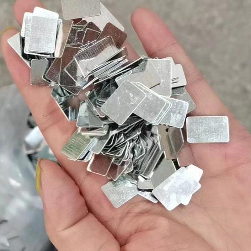 100PCS Ultra-thin Small Iron Sheet Mobile Phone Iron Sheet Paste Nonmagnetic Rectangular Iron Sheet Handmade Eye Shadow Buckle