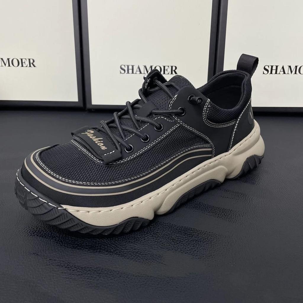 Trendy Breathable Casual Shoes For Men 2025 New Summer One Step Soft Bottom Canva Shoes Wholesale Non-Leather Leatherless Shoes
