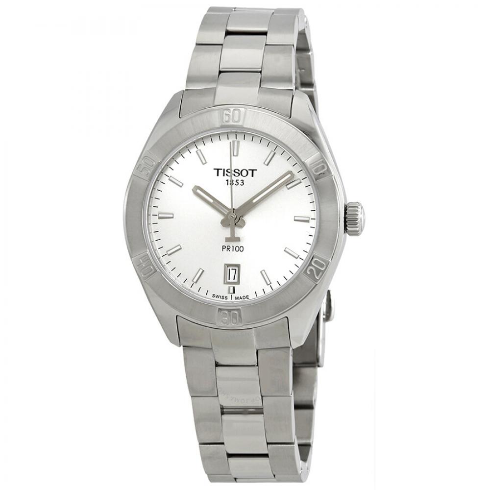 Tissot Pr100 Silver Dial Stainless Steel Ladies Watch T101.910.11.031.00