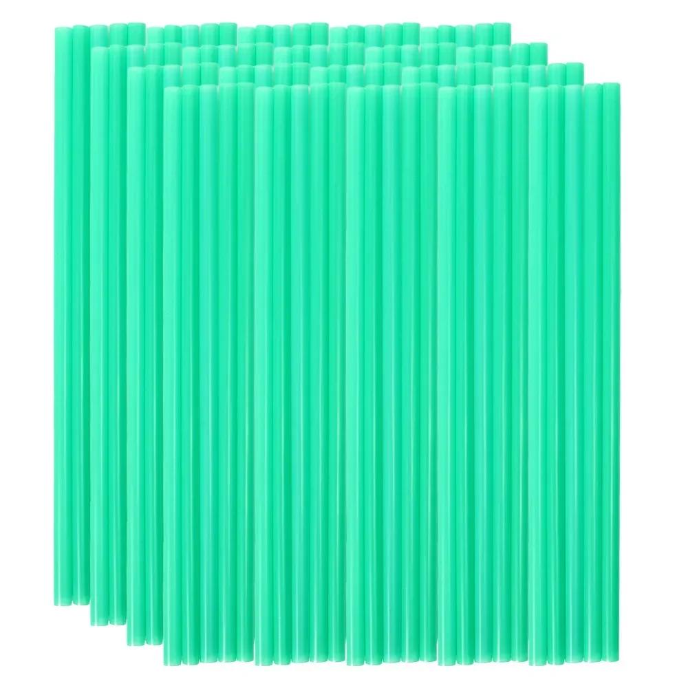 100pcs Long Drinking Straws Colorful Plastic Wide Straw Milk Tea Juice Cocktail Drink Straw Birthday Party Kitchen Accessories
