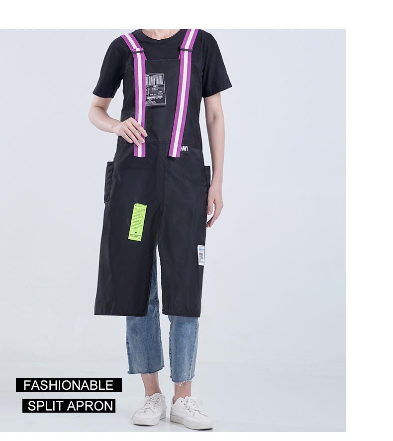 Korean Style Nylon Sleeveless Work Apron for Coffee Shop & Barbers