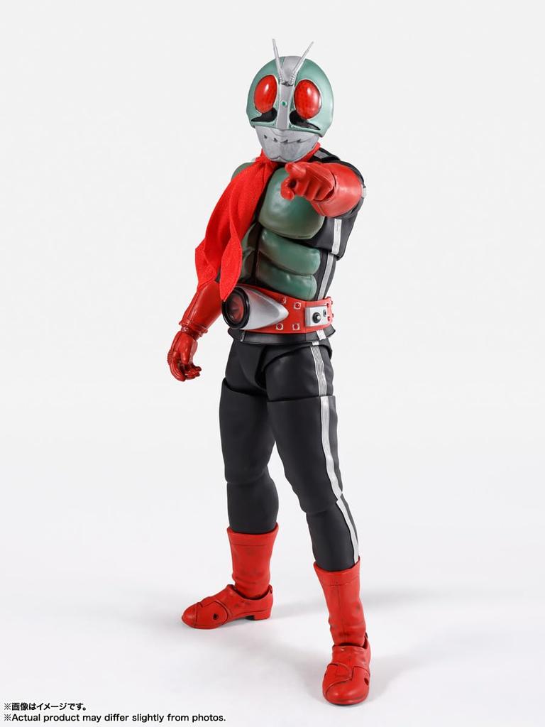 TAMASHII NATIONS S.H.Figuarts (Real Bone Carving Technique) Kamen Rider New No. 2 Glorious Showa Rider Edition, approximately 145mm, PVC, ABS, and