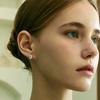 Cross twist point earring