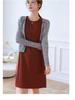 Mei Daiqian Women's Sleeveless Round Neck Midi Vest Dress - Slimming, Drapey, Professional Summer Wear