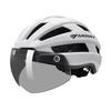 Moon Helmet Cycling Helmet Magnetic Goggles with Tail Light Men's and Women's One-Piece Road Mountain Bike Safety Helmet
