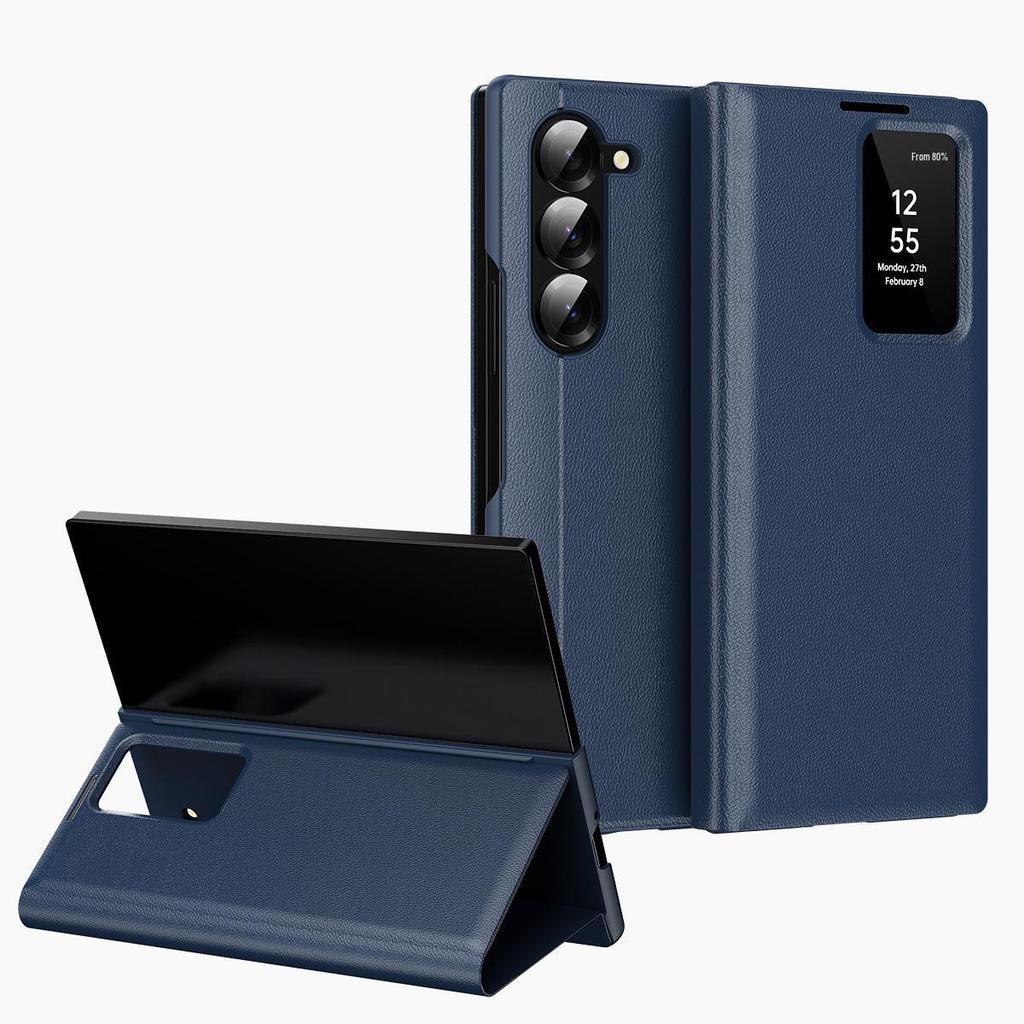 Samsung Z Fold7/6 Flip-Free Smart Sleep Leather Case
