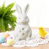 Creative Bunny Candle Holder White Easter Decoration Exquisite Rabbit Candlestick  Tabletop Display