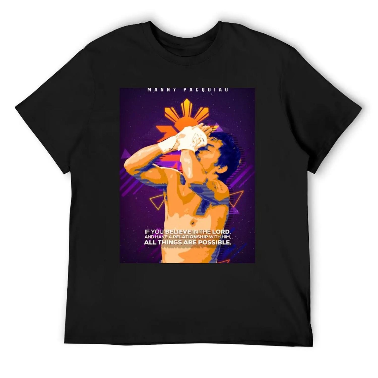 Manny Pacquiao Artwork T-Shirt customs design your own tees quick drying outfits for men S