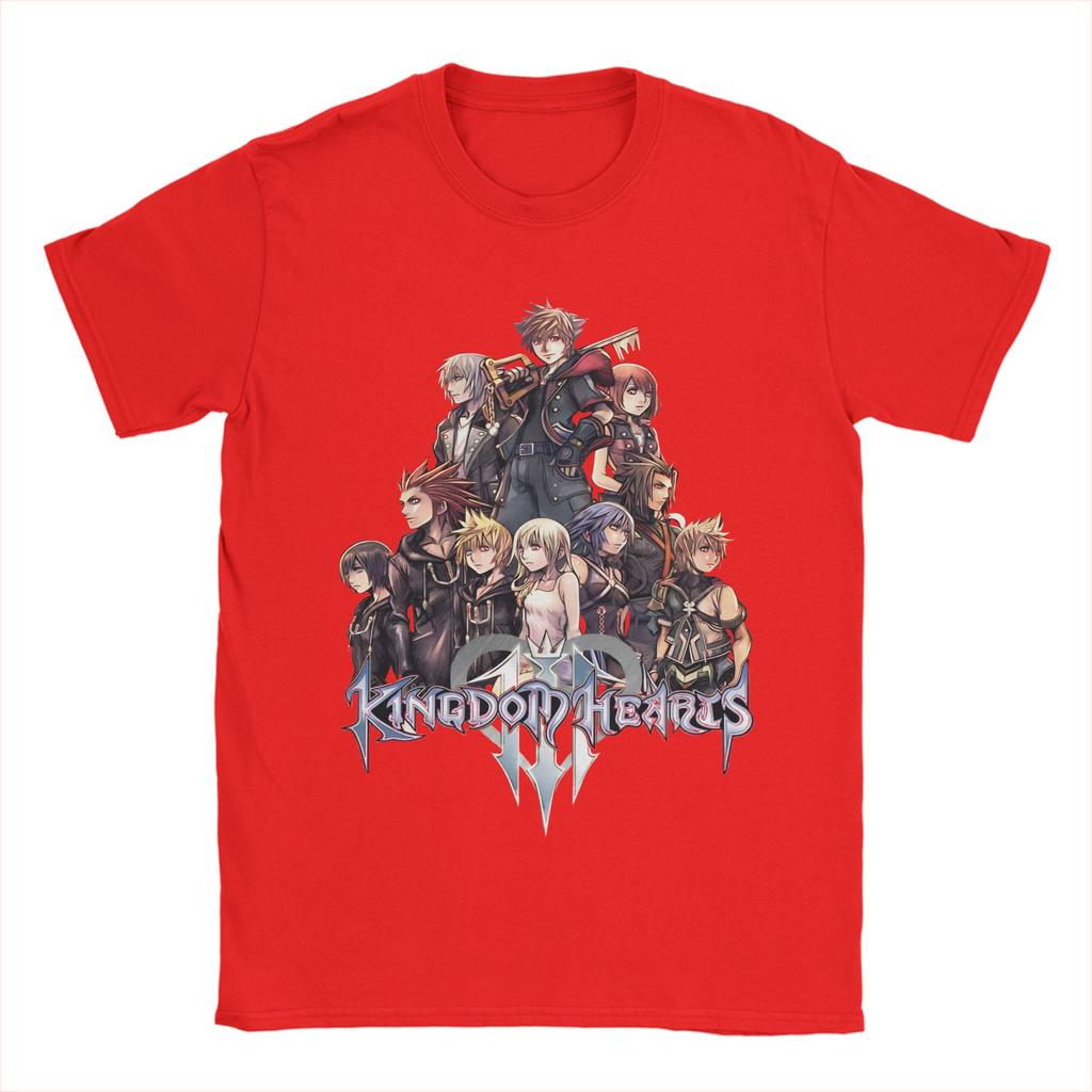 Unisexs Kingdom Hearts T Shirts 100 Cotton Tops Creative Short Sleeve Round Collar Tee Shirt Big Size TShirts