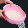 Home Kitchen Organizer 1PC Plastic Colander Rice Bowl Drain Basket Fruit Bowl Washing Drain Basket with Handle Washing Basket