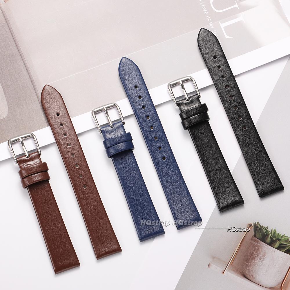 Slim Leather Watch Strap 8mm 10mm 12mm 14mm 16mm for Women Watch Accessories High Quality Watchband Universal Replacement Belt