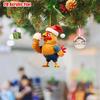 2025 Christmas Chick Advent Calendar 24-Day Countdown Box with Happy Chicken Ornaments Festive Tree Decorations for Kids
