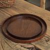 Vintage Runder Servierteller Holz 21/24/27/30/33cm Holzplatte Tee Speiseteller Kaffee Haus Tisch
