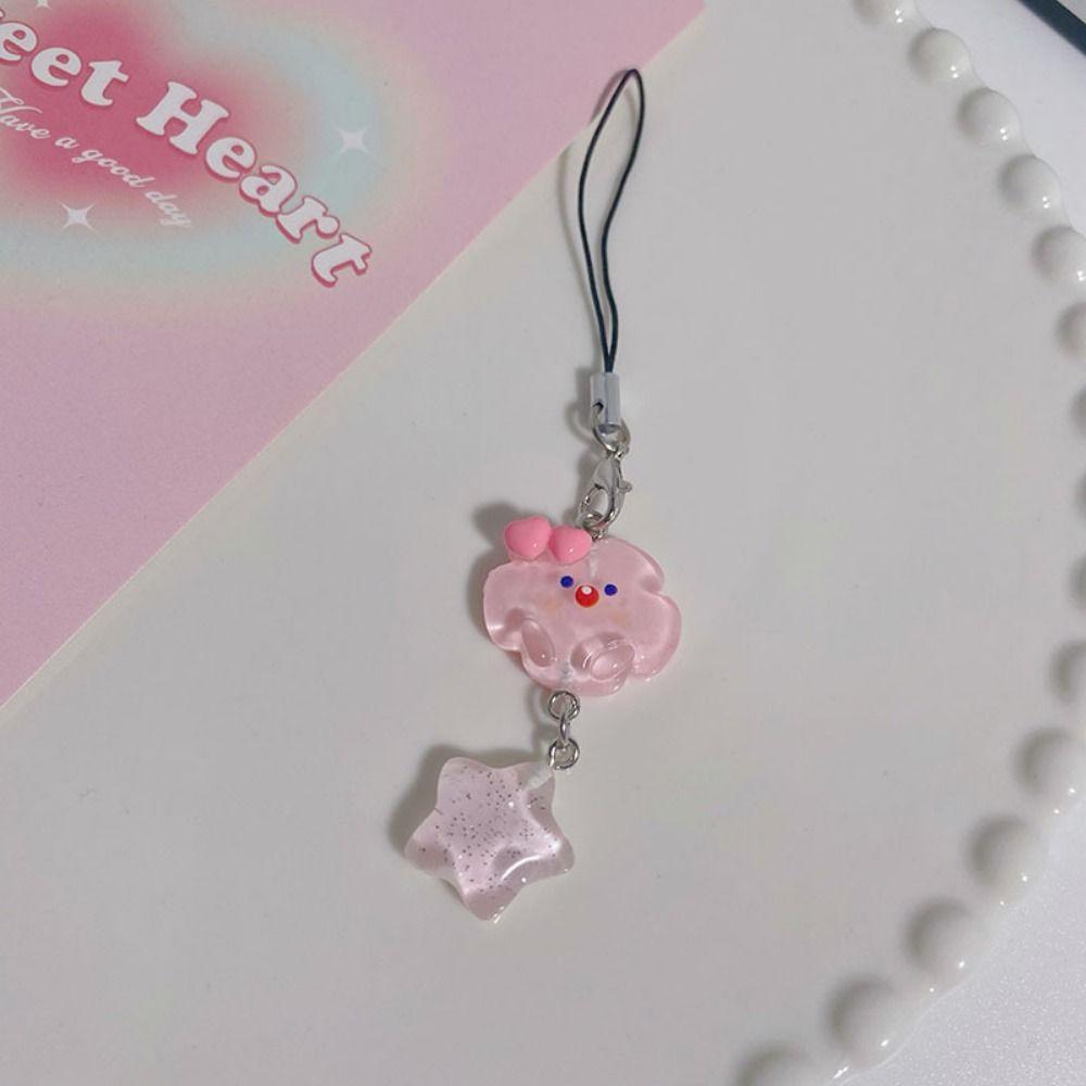 

Korean Style Starry Clouds Cell Phone Rope Sweet Girls Candy Color Phone Lanyard Birthday Gift