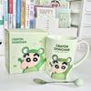 Crayon small new water cup high value cute children's ceramic mug office coffee cup girl birthday gift