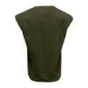Men's Sleeveless Crew Neck Muscle Fit T Shirt Cotton Fabric Straight Hem Casual Solid Design Top for Daily Wear