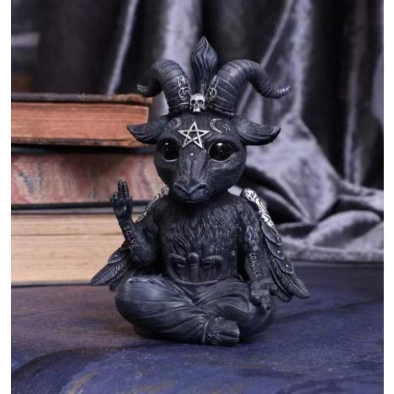 Halloween Hexe Katze Schwarze Katze Harz DekoartikelHalloween Atmosphäre Design Dekoartikel