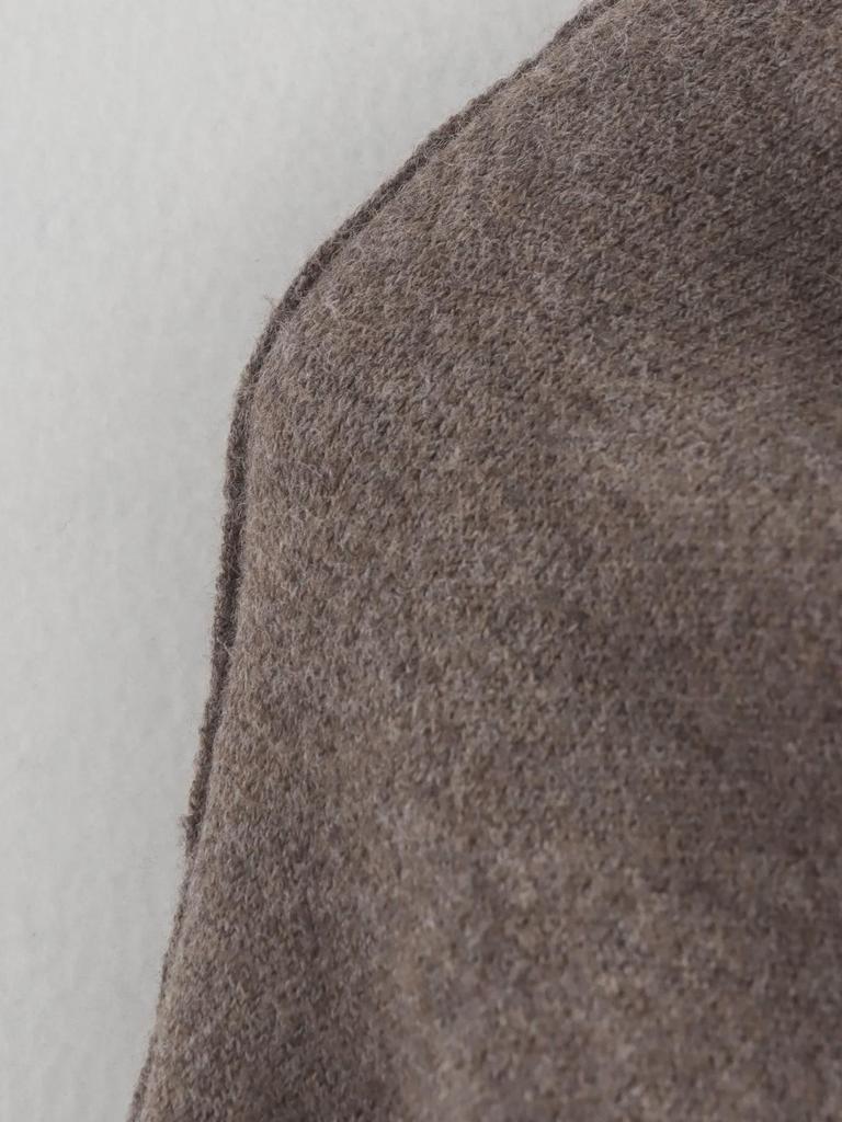 Women's Asymmetric Knitted Scarf Jacket - Fall/Winter 2025 European & American Style