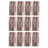 12pcs Tile Wall Sticker Thickened PVC Self Adhesive Waterproof Retro Brick Effect Wall Sticker for