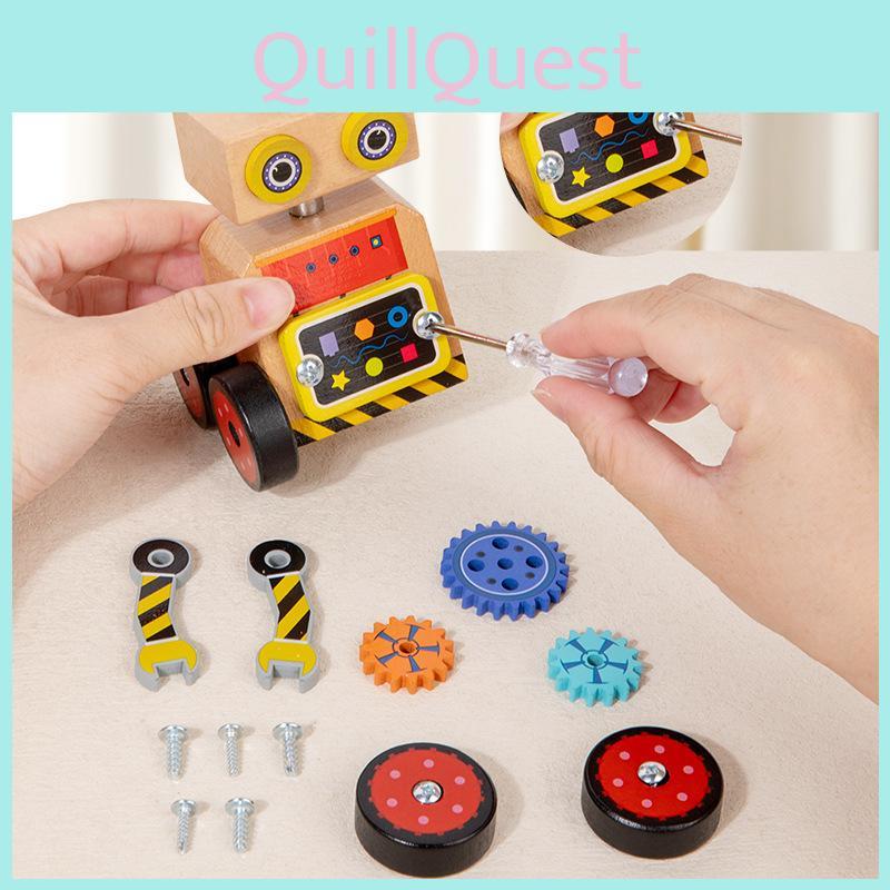 Wooden Handmade Assembly Robot Puzzle Toy For Early Education And Cognitive Development