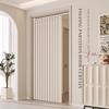 Elegant Bohemian Style Rodless Folding Door Curtain with Stripes  Magnetic Partition for Living Room, Bedroom, Kitchen  Versatile Home Decor
