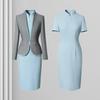 Treluoman Women's New Chinese Style Professional Suit Set