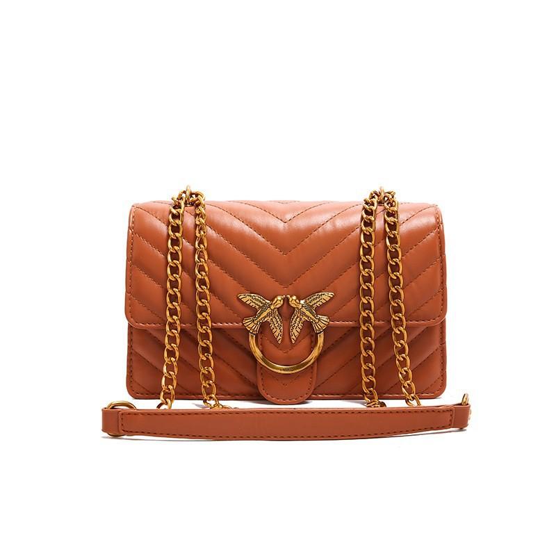 Modische Kette mit Gittermuster Kleine quadratische Tasche Modisch Hochwertig Einfach und Trendig Vielseitige Schulter-Handtasche Umhängetasche
